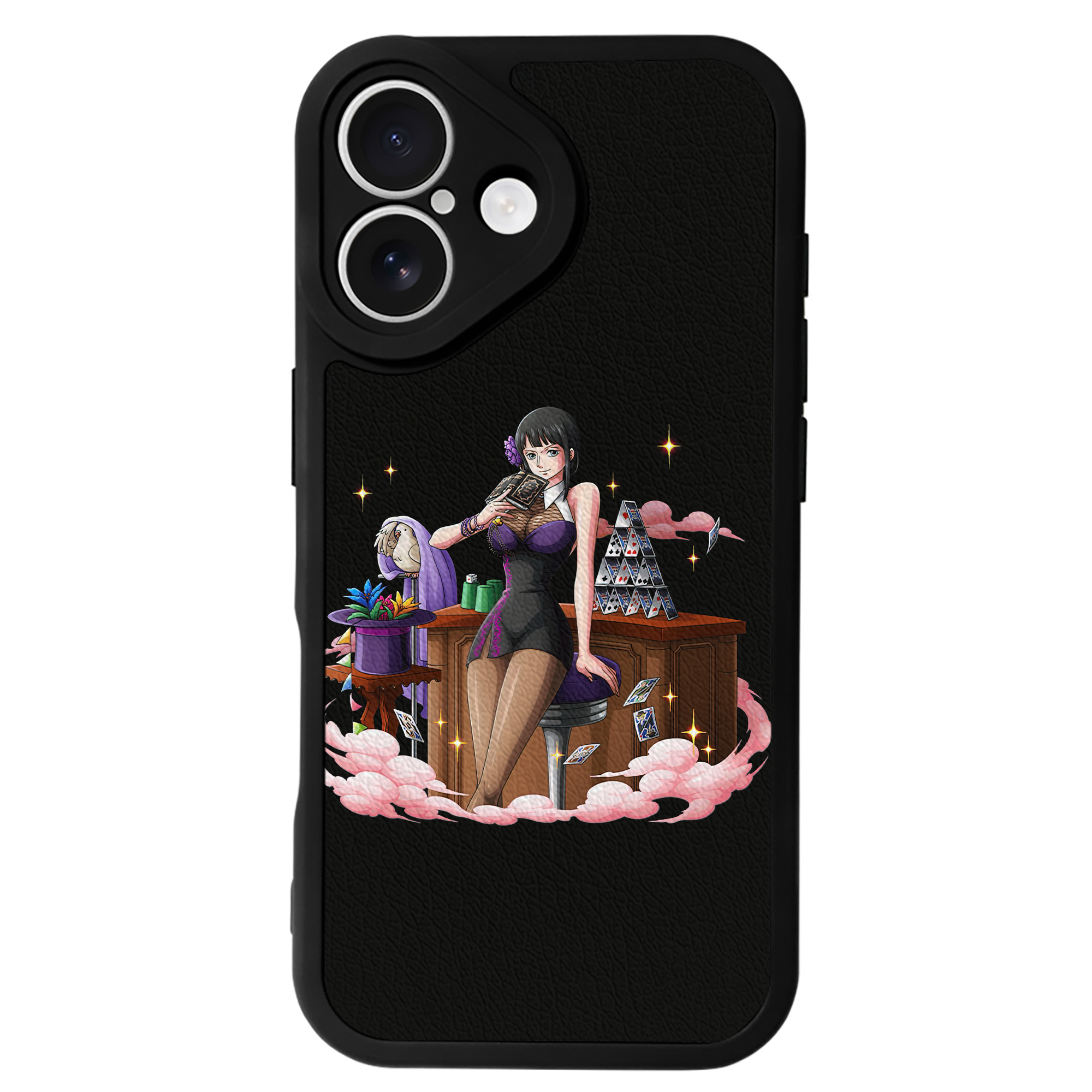 （画像用） ワンピース ニコ・ロビン ONE PIECE Nico Robin 【iPhone 16シリーズ対応】シリコンスマホケース（レザー調） 材質：シリコン